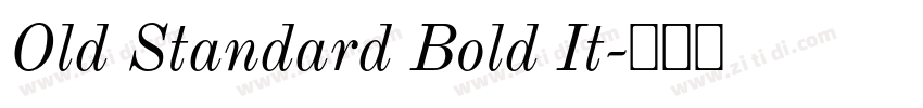 Old Standard Bold It字体转换